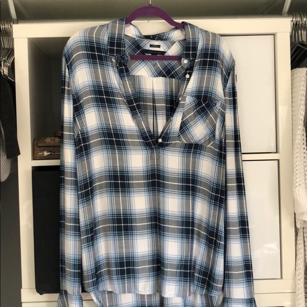 plaid top